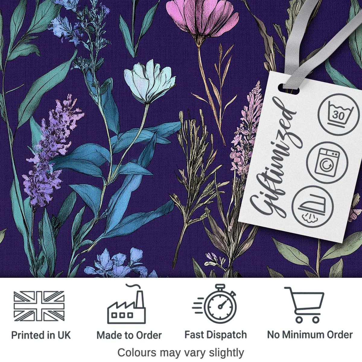Elegant Tropical Floral Leaves Blue Background Seamless Pattern  Digital Print Material by the Metre UK Sewing Quilting Textile
