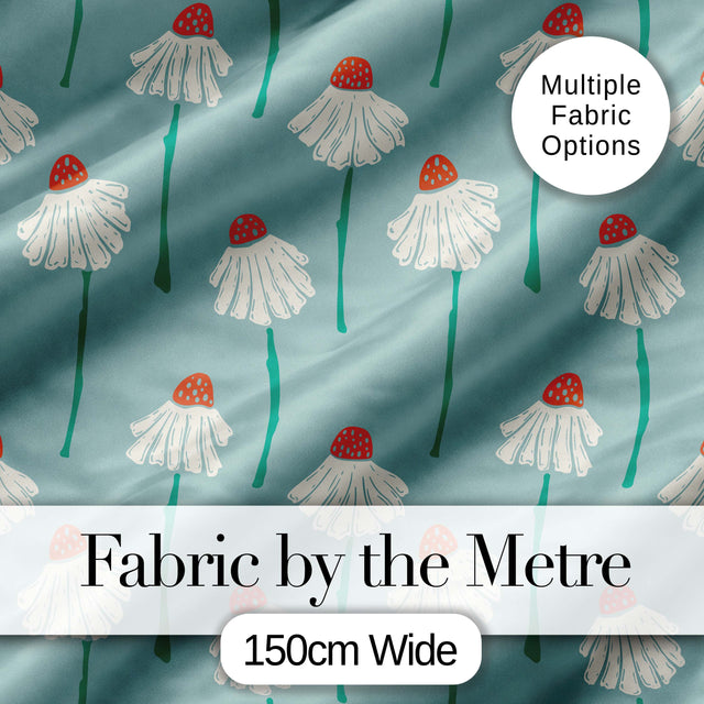 Tropical Floral With Red Top Seamless Pattern Thoughtful Gift Idea  Digital Print Material by the Metre UK Sewing Quilting Textile