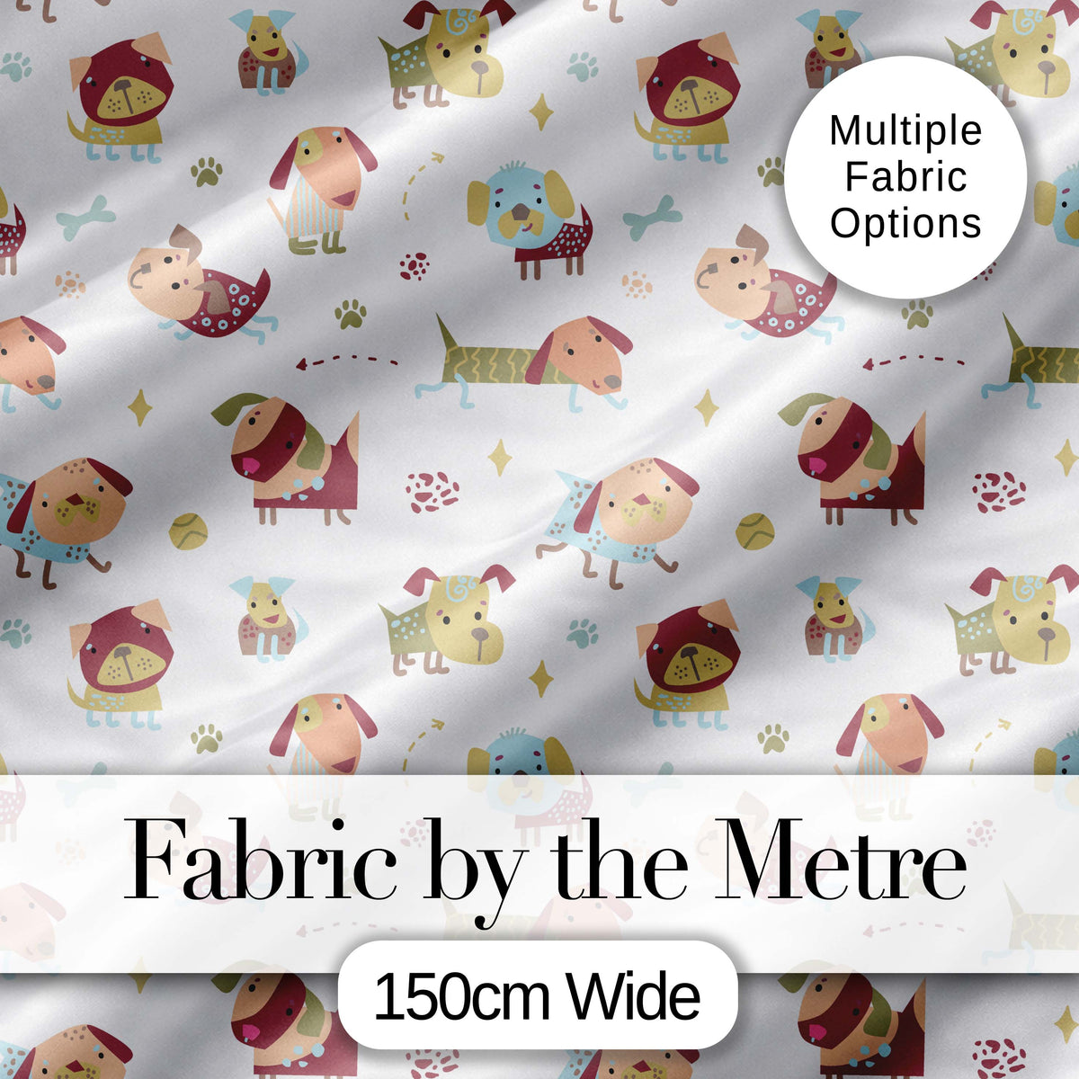 Cute Cartoon Dogs Playful Pet Seamless Pattern Perfect Gift for Her  Digital Print Material by the Metre UK Sewing Quilting Textile