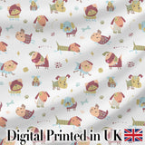 Cute Cartoon Dogs Playful Pet Seamless Pattern Perfect Gift for Her  Digital Print Material by the Metre UK Sewing Quilting Textile