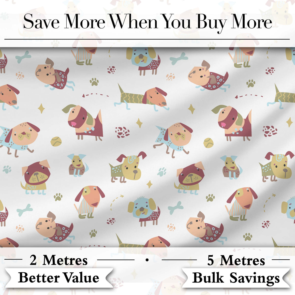 Cute Cartoon Dogs Playful Pet Seamless Pattern Perfect Gift for Her  Digital Print Material by the Metre UK Sewing Quilting Textile