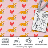 Playful Corgi Dogs Heart Seamless Pattern Perfect Gift for Her  Digital Print Material by the Metre UK Sewing Quilting Textile
