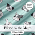 Cute French Bulldog Faces Teal Background Seamless Pattern Lovely  Digital Print Material by the Metre UK Sewing Quilting Textile