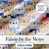Stylish French Bulldog Dogs Fashion Outfit Seamless Pattern Lovely  Digital Print Material by the Metre UK Sewing Quilting Textile