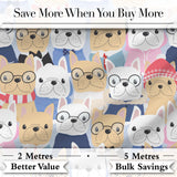 Stylish French Bulldog Dogs Fashion Outfit Seamless Pattern Lovely  Digital Print Material by the Metre UK Sewing Quilting Textile
