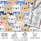 Stylish French Bulldog Dogs Fashion Outfit Seamless Pattern Lovely  Digital Print Material by the Metre UK Sewing Quilting Textile