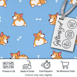 Cute Cartoon Corgi Dogs Bone Blue Background Seamless Pattern Lovely  Digital Print Material by the Metre UK Sewing Quilting Textile
