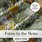 Vintage Botanical Floral Sage Green Detailed Seamless Pattern Lovely  Digital Print Material by the Metre UK Sewing Quilting Textile