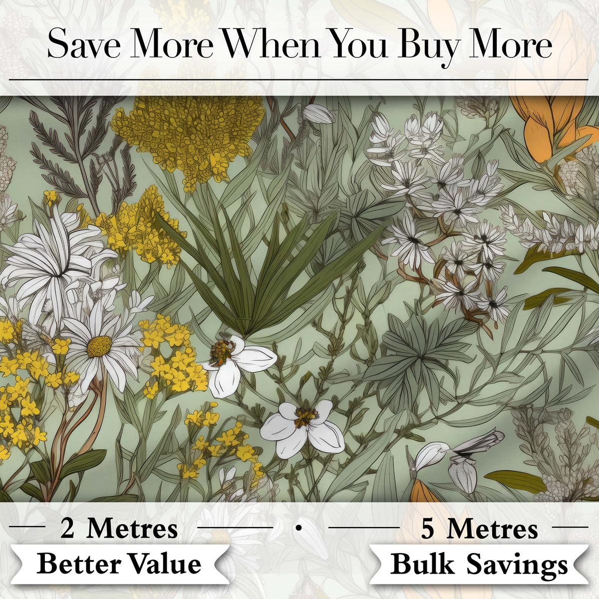 Vintage Botanical Floral Sage Green Detailed Seamless Pattern Lovely  Digital Print Material by the Metre UK Sewing Quilting Textile