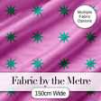 Green Star Shapes on Pink Background Seamless Pattern Lovely  Digital Print Material by the Metre UK Sewing Quilting Textile