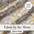 Yellow White Floral Meadow on Beige Seamless Pattern Lovely  Digital Print Material by the Metre UK Sewing Quilting Textile