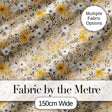 Soft Yellow White Floral Ditsy Seamless Pattern Cute Unique Gift  Digital Print Material by the Metre UK Sewing Quilting Textile