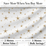 Gold Starburst Minimal Seamless Pattern Thoughtful Gift Idea Lovely  Digital Print Material by the Metre UK Sewing Quilting Textile