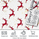 Red Reindeer Christmas Seamless Pattern Cute Unique Gift Lovely  Digital Print Material by the Metre UK Sewing Quilting Textile