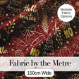 Christmas Gold Foil Typography Bells Tree Festive Seamless Pattern  Digital Print Material by the Metre UK Sewing Quilting Textile