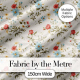 Pastel Floral Spring Pattern Cream Background Seamless Lovely  Digital Print Material by the Metre UK Sewing Quilting Textile