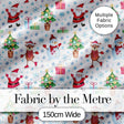 Santa Reindeer Christmas Tree Pattern Cute Holiday Seamless Design  Digital Print Material by the Metre UK Sewing Quilting Textile