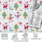 Santa Reindeer Christmas Tree Pattern Cute Holiday Seamless Design  Digital Print Material by the Metre UK Sewing Quilting Textile
