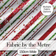 Red Green Glitter Stripe Christmas Pattern Festive Seamless Design  Digital Print Material by the Metre UK Sewing Quilting Textile