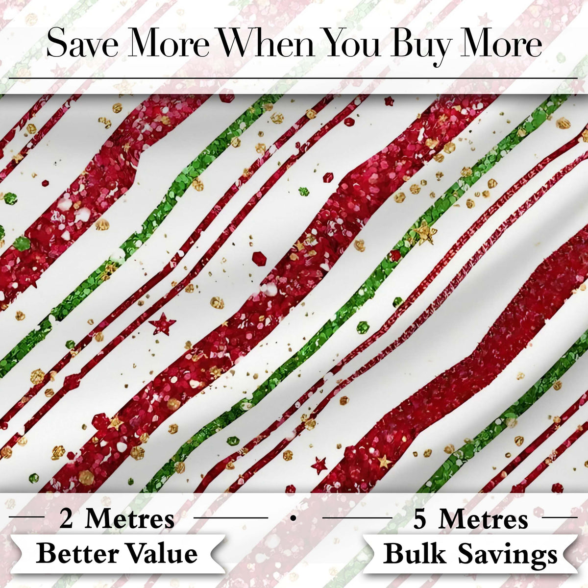 Red Green Glitter Stripe Christmas Pattern Festive Seamless Design  Digital Print Material by the Metre UK Sewing Quilting Textile