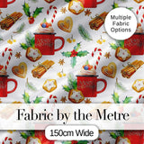 Christmas  Candy Cane Gingerbread Festive Pattern Seamless Design  Digital Print Material by the Metre UK Sewing Quilting Textile