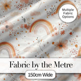 Pastel Rainbow Floral Dreamy Nursery Pattern Seamless Watercolour  Digital Print Material by the Metre UK Sewing Quilting Textile