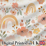 Warm Rainbow Floral Boho Style Seamless Watercolour Pattern Lovely  Digital Print Material by the Metre UK Sewing Quilting Textile