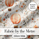 Watercolor Hot Air Balloon Floral Botanical Seamless Pattern Lovely  Digital Print Material by the Metre UK Sewing Quilting Textile