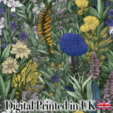 Tropical Botanical Garden Illustration Green Floral Seamless Pattern  Digital Print Material by the Metre UK Sewing Quilting Textile