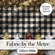 Black Gold Christmas Plaid Pattern Festive Snowflake Seamless Design  Digital Print Material by the Metre UK Sewing Quilting Textile