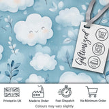 Soft Smiling Cloud Blue Sky Baby Pattern Stylish Everyday  Lovely  Digital Print Material by the Metre UK Sewing Quilting Textile