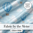 Blue Hot Air Balloon Sky Pattern Cute Nursery Design Lovely  Digital Print Material by the Metre UK Sewing Quilting Textile