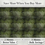 Green Crocodile Skin Texture Pattern Thoughtful Gift Idea Lovely  Digital Print Material by the Metre UK Sewing Quilting Textile