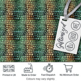 Teal Crocodile Skin Texture Pattern Luxury Design Cute Unique Gift  Digital Print Material by the Metre UK Sewing Quilting Textile