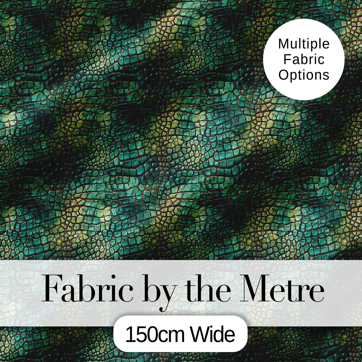 Deep Teal Crocodile Texture Pattern Bold Reptile Skin Design Lovely  Digital Print Material by the Metre UK Sewing Quilting Textile