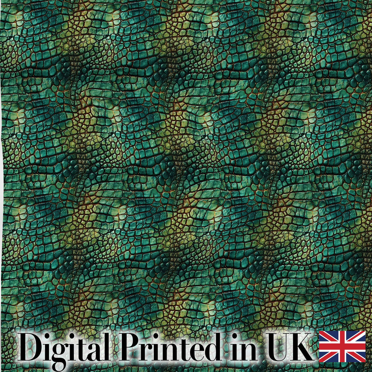 Deep Teal Crocodile Texture Pattern Bold Reptile Skin Design Lovely  Digital Print Material by the Metre UK Sewing Quilting Textile