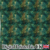 Deep Teal Crocodile Texture Pattern Bold Reptile Skin Design Lovely  Digital Print Material by the Metre UK Sewing Quilting Textile