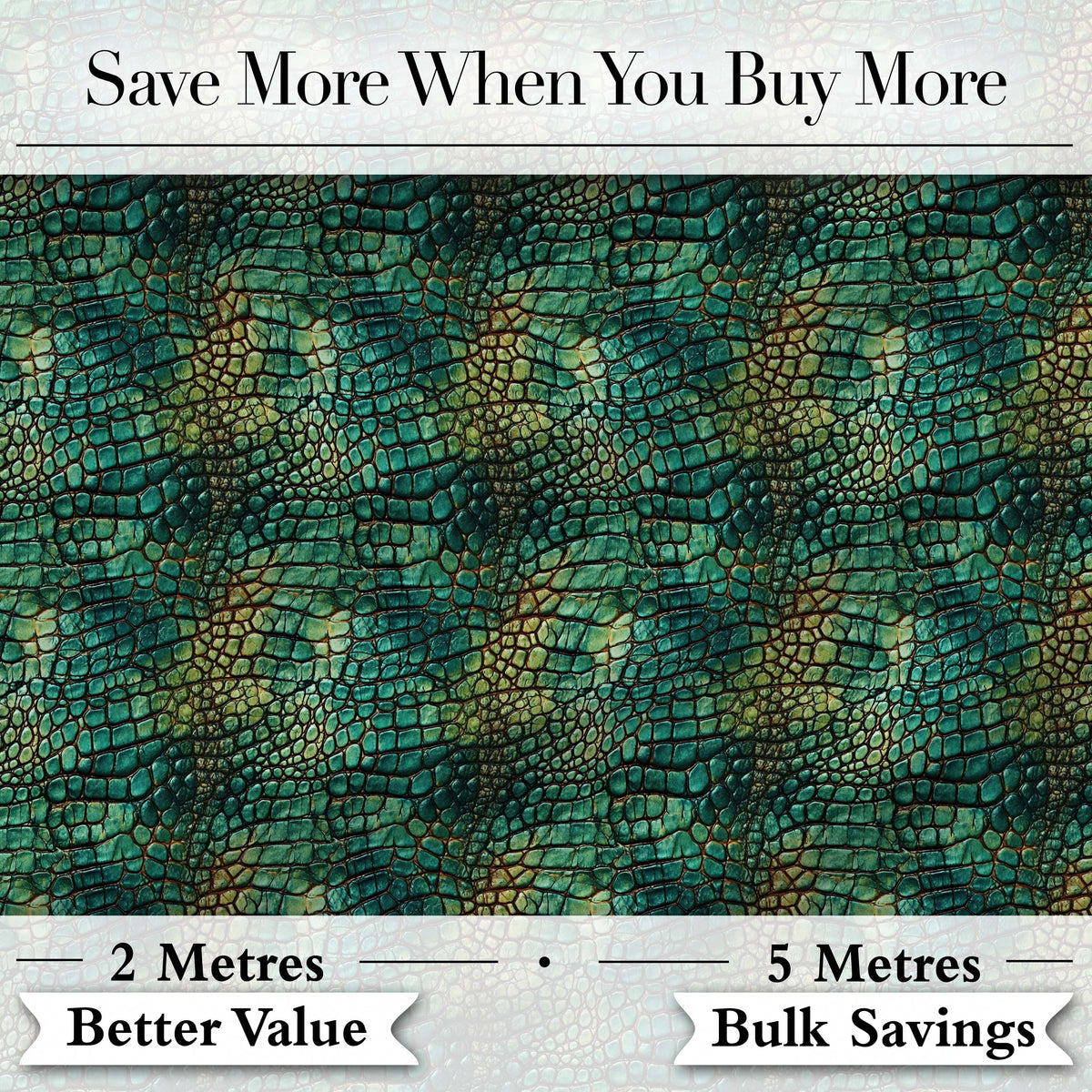 Deep Teal Crocodile Texture Pattern Bold Reptile Skin Design Lovely  Digital Print Material by the Metre UK Sewing Quilting Textile
