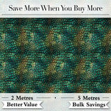 Deep Teal Crocodile Texture Pattern Bold Reptile Skin Design Lovely  Digital Print Material by the Metre UK Sewing Quilting Textile