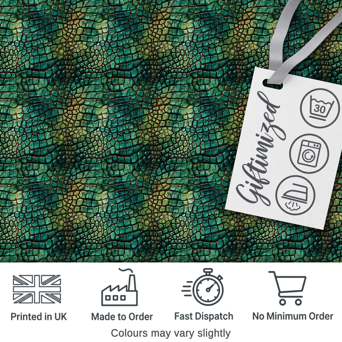 Deep Teal Crocodile Texture Pattern Bold Reptile Skin Design Lovely  Digital Print Material by the Metre UK Sewing Quilting Textile