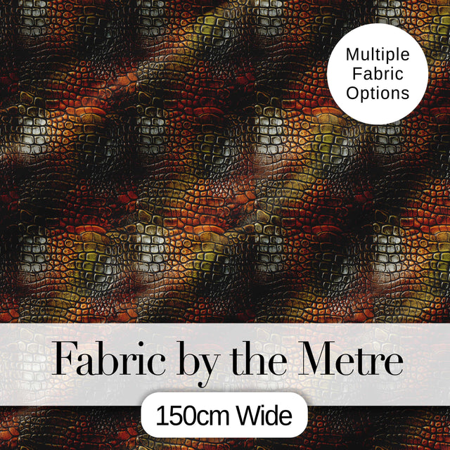 Moss Green Crocodile Texture Pattern Natural Reptile Skin Design  Digital Print Material by the Metre UK Sewing Quilting Textile