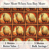 Standing Alpaca Mountain Sunset Scenic Pattern Perfect Gift for Her  Digital Print Material by the Metre UK Sewing Quilting Textile