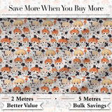 Cute Chibi Kids Floral Pattern Kawaii Character Design Lovely  Digital Print Material by the Metre UK Sewing Quilting Textile