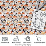 Cute Chibi Kids Floral Pattern Kawaii Character Design Lovely  Digital Print Material by the Metre UK Sewing Quilting Textile