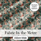 Elegant Woman Teal Hair Floral Artistic Pattern Stylish Everyday   Digital Print Material by the Metre UK Sewing Quilting Textile