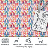 Colourful Anime Girls Pastel Star Pattern Kawaii Character Design  Digital Print Material by the Metre UK Sewing Quilting Textile