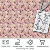 Blonde Chibi Girl Floral Pink Pattern Cute Character Design Lovely  Digital Print Material by the Metre UK Sewing Quilting Textile