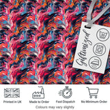 Vibrant Fluid Marble Swirl Abstract Pattern Pink Blue Orange Lovely  Digital Print Material by the Metre UK Sewing Quilting Textile