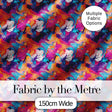 Colourful Liquid Marble Swirl Pink Purple Orange Abstract Pattern  Digital Print Material by the Metre UK Sewing Quilting Textile