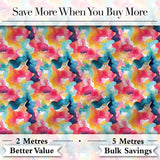 Watercolour Blend Abstract Flow Soft Pink Yellow Blue Pattern Lovely  Digital Print Material by the Metre UK Sewing Quilting Textile